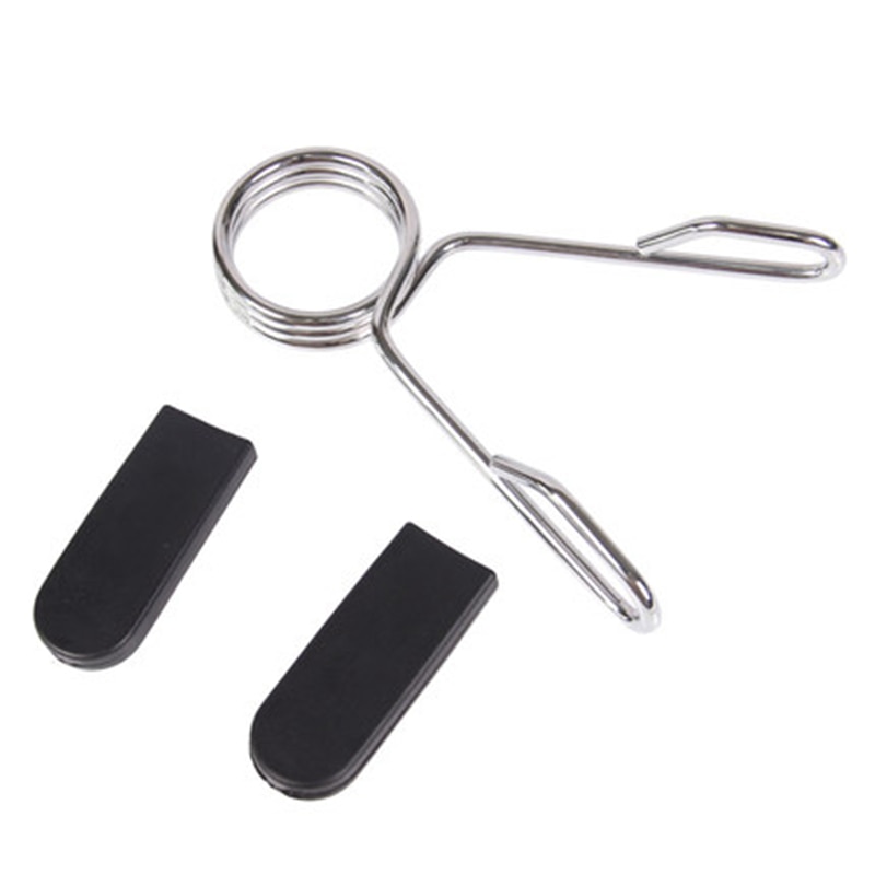 Barra de pesas estándar para gimnasio, cerradura de mancuerna, abrazadera de resorte, Clips para Collar, 1 par, 25mm