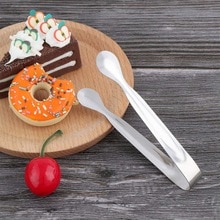 2 st sockerklämtång i rostfritt stål isbit tårtklämma kaffebar dessert bufféverktyg köksprylar