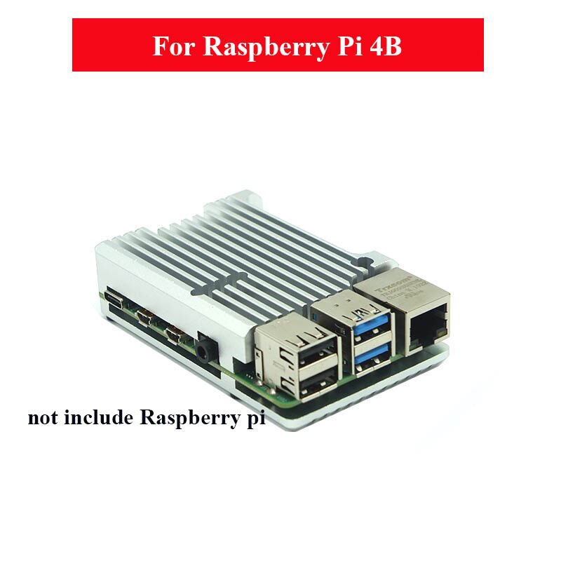 Raspberry Pi 4 Model B Aluminum Alloy Case CNC Box Housing for Raspberry Pi 4 Model B: Gray