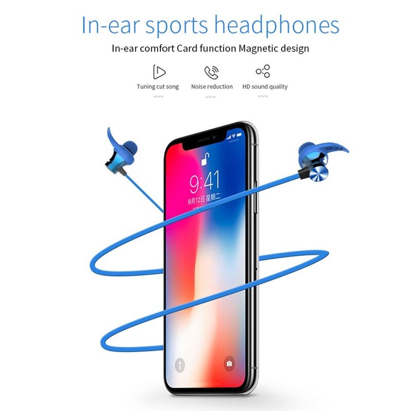 Sports Bluetooth Earphones Wireless Headphones Stereo Bluetooth 5.0 Headset Support TF Card MP3 with Mic for all smartphones