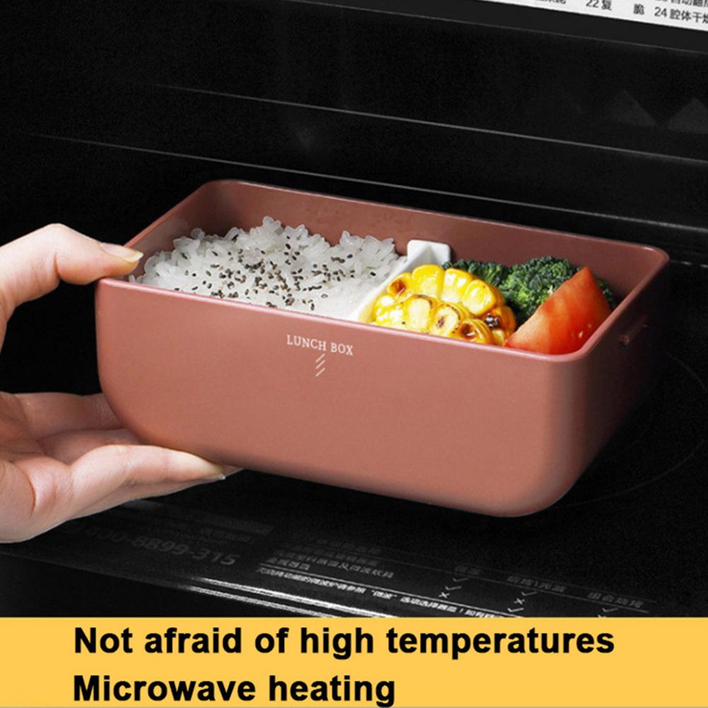 Rectangle Lunch Box Double-layer Food Storage Lunchbox Microwave Heating Food Container Bento Box Kitchen Organizer Food Box
