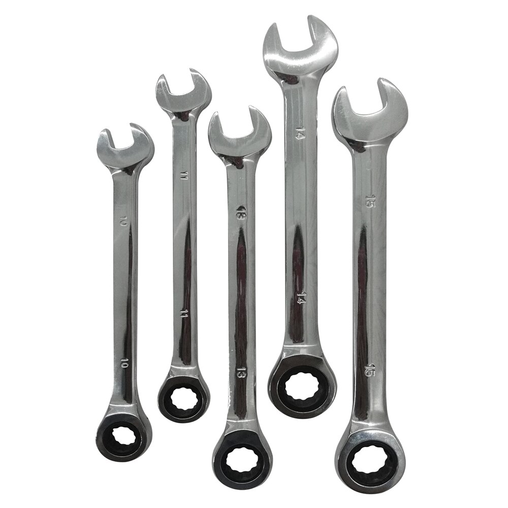 5 Pcs 72 Teeth Combination Ratchet Wrench Set Universal Spanner Vehicle Repair Tools Metric or Imperial: Metric Size Wrench