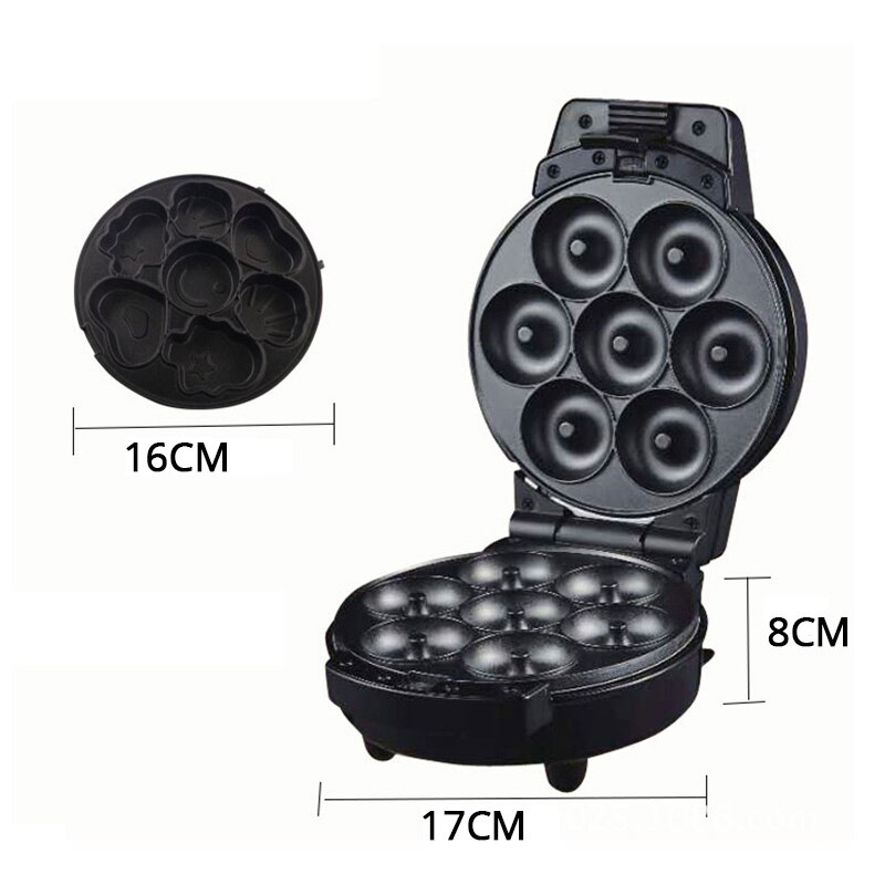 Multifunctionele Huishoudelijke Mini Cake Machine Donut Elektromechanische Bakken Pan 2 In 1 Verwisselbare Bakplaat Cake Maker