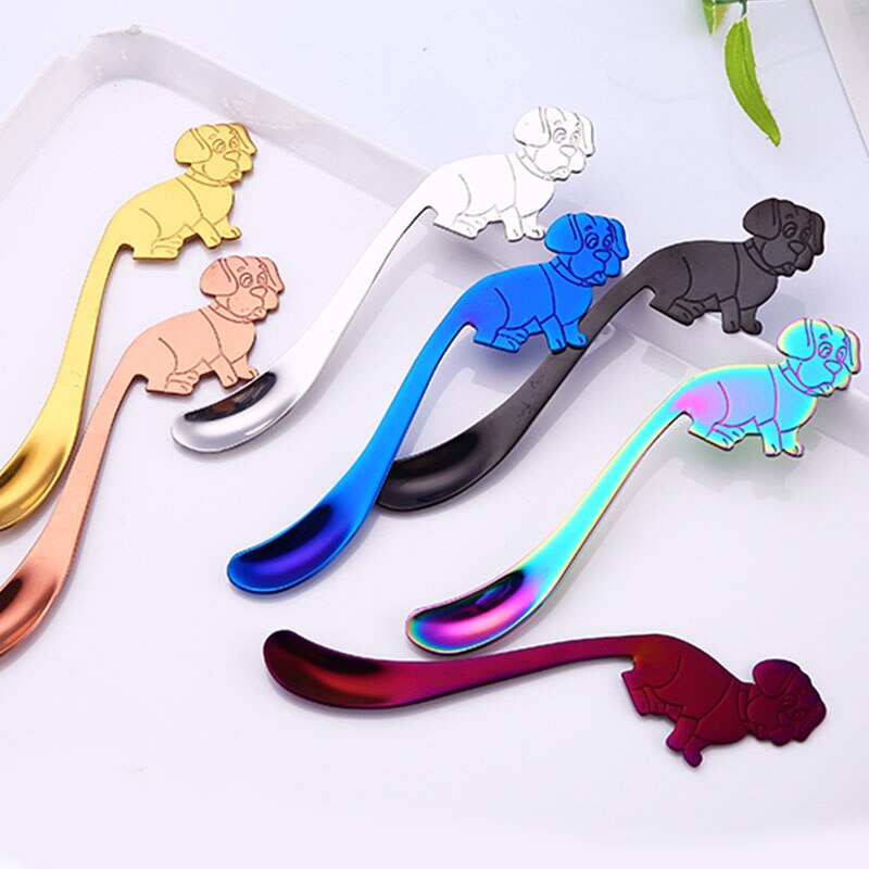 Mode Koffie Lepel Opknoping Lepel Rvs Party Tafel Ornament Thee Koffie Mengen Lepel Servies Leuke Hond Vorm