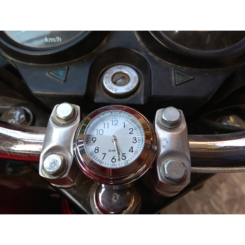 Montre-bracelet pour Moto Honda Yamaha, étanche, 7/8 pouces, guidon, thermomètre, horloge, universel