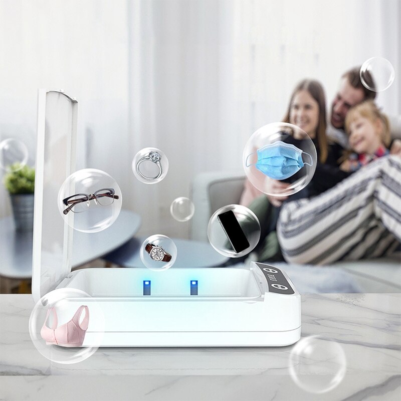 2 in 1 kannettava uv-desinfiointi aromaterapialaatikko antibakteerinen ultraviolettisäteen desinfiointilaite puhelimen korukellolle