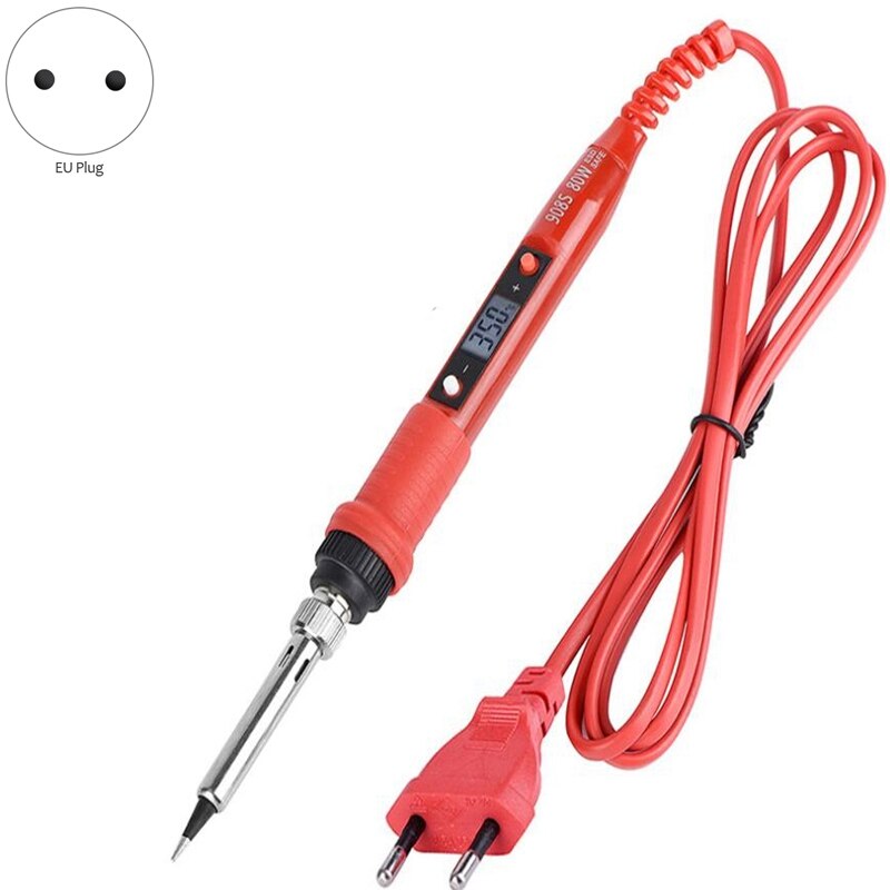 220V 80W LCD Soldering Iron Kit Adjustable Temperature Welding Tools