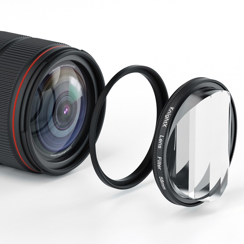 Knightx lineær prisme filter 52mm 58mm 67mm 77mm kamera linse til canon nikon cpl uv nd variabelt antal objekt vedio