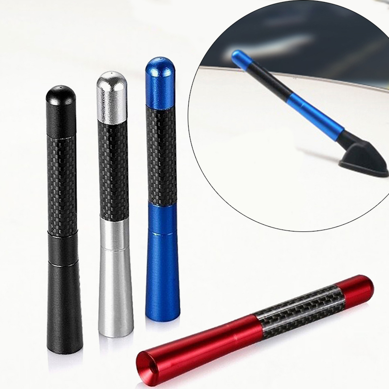 Antenne Radio aérienne universelle en Fiber de carbone de 12CM, antenne de réception en métal FM/AM, antenne à mât court et trapu