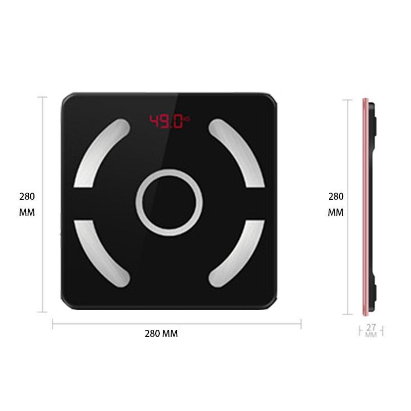 50 kropsvægtsvægt smart fat digital otte sort farvebalance connect e bluetooth  se45001