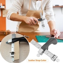 Lær stropp kutter trekkmåler lærfarge stripe belte verktøy diy hånd kutte lær verktøy med 2 skarpe kniver