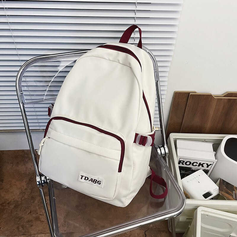 Middle School Bags for Girls Teenagers University Student High School Backpack Women Bookbag Casual College Style: Rood
