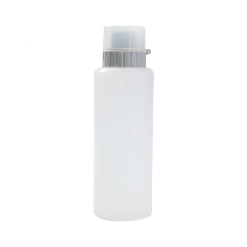 Bouteille de Sauce à presser transparente avec couvercle, avec couvercle, Sauce tomate, Sauce à salade, 5 trous, bouteille de miel: 350ml   Grey