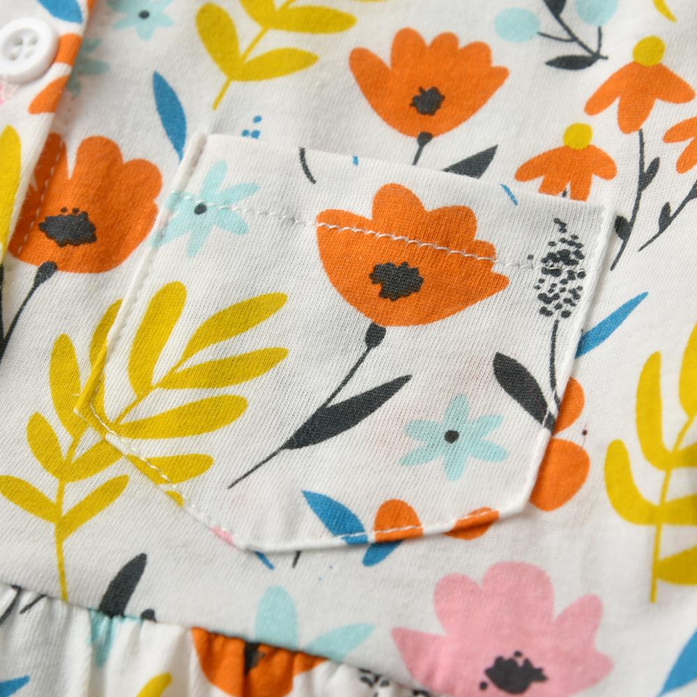 printemps été nouvelles filles robe été imprimé belle sans manches coton robes Blouse + haut pull 2 PC ensemble 6-24 mois