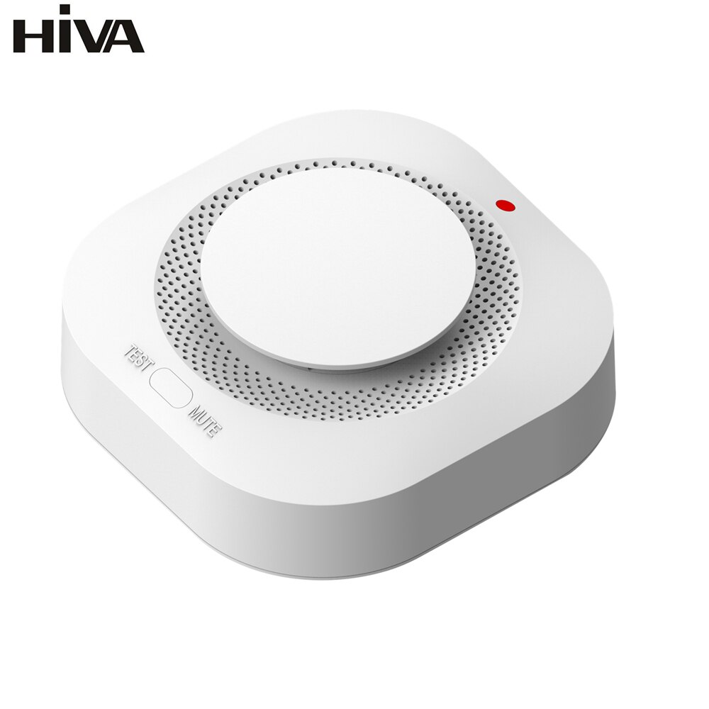 HIVA Wireless 433MHz Smoke Detector Fire Protection Home Alarm for Home Office Connect Alarm System Security Firefighters PA-441: WHITE