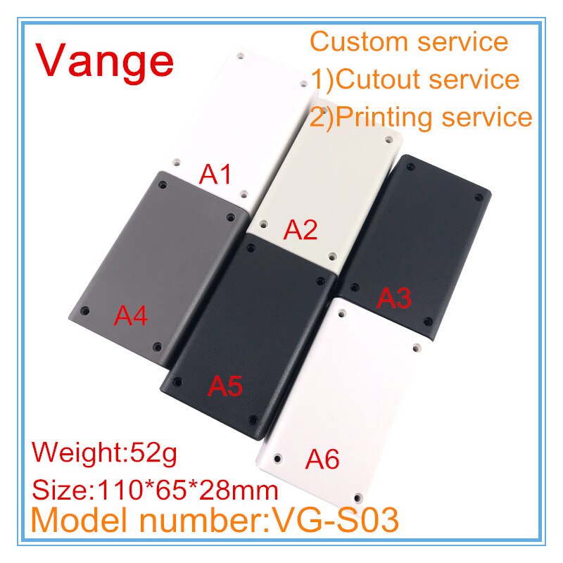 Boîtier plastique pour PCB électronique | Boîtier d'injection extrudé IP54 boîte de bricolage en plastique ABS 110*65*28mm pour PCB électronique 1 pièces/lot