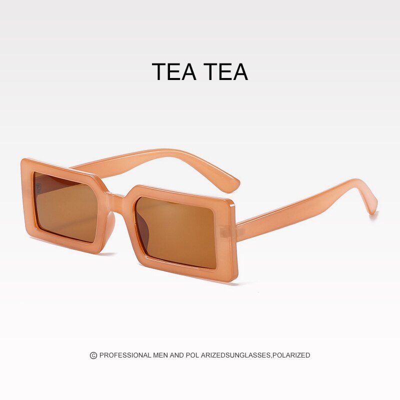 Brand Groene Rechthoek Zonnebril Vrouwen Vintage Rechthoekige Frame Mode Brede Zonnebril Vrouwelijke Zonnebril Voor Vrouwen: Color 10