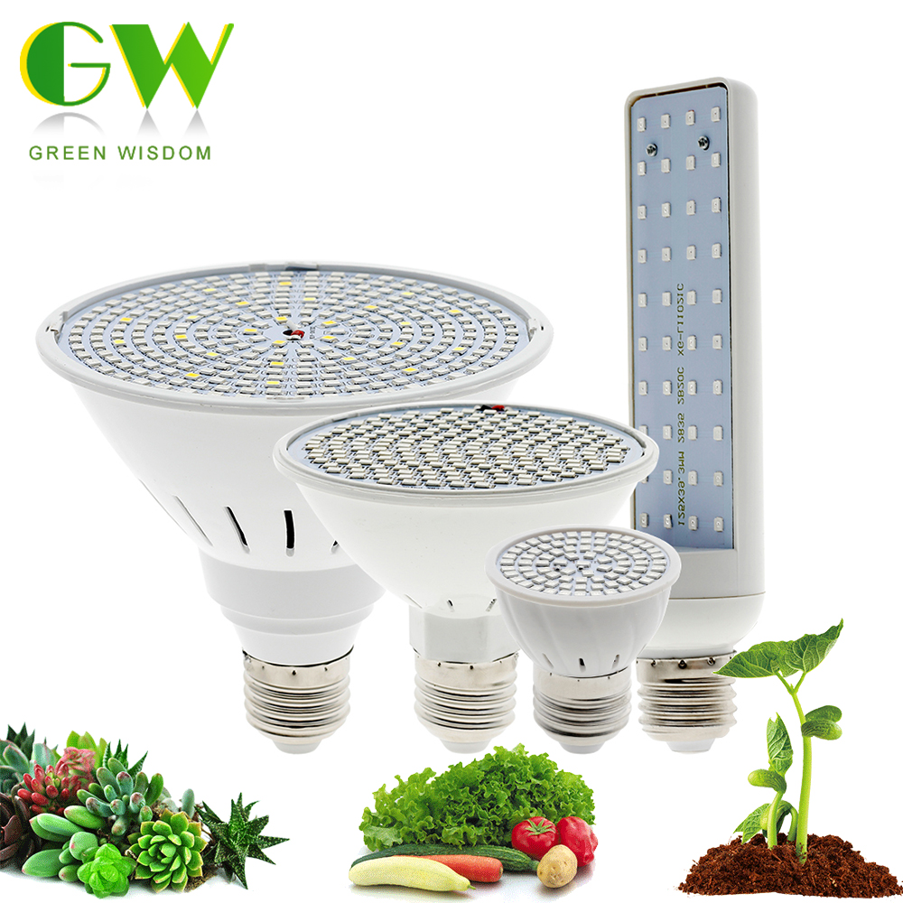 Led Grow Lamp Volledige Spectrum Lamp E27 Led Verlichting Voor Indoor Groeiende E27 Lamp Phytolamp Voor Planten Zaailing Bloem grow Tent