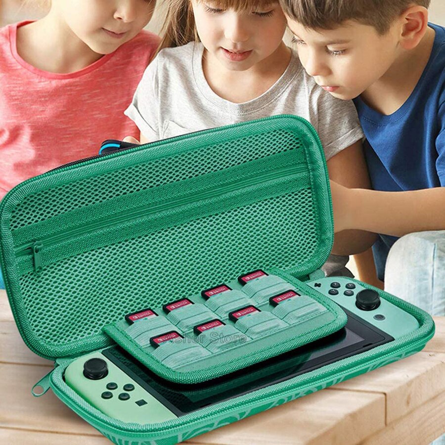 Nuovo 7 in 1 Nintend Interruttore Accessori di Caso di Immagazzinaggio Sacchetto Portatile + 2 Protezione Dello Schermo + 4 Analogico Tappi per nintendoswitch Console