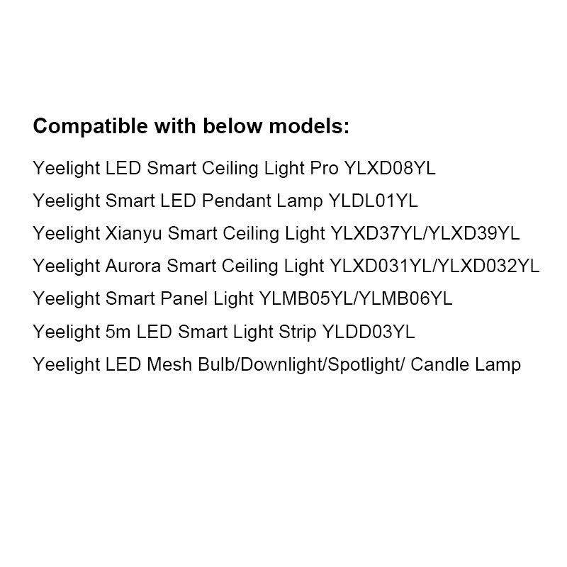 Yeelight smart vægafbryder selv-rebound støtte slisaon til loftslampe ylkg 12yl/ ylkg 13yl