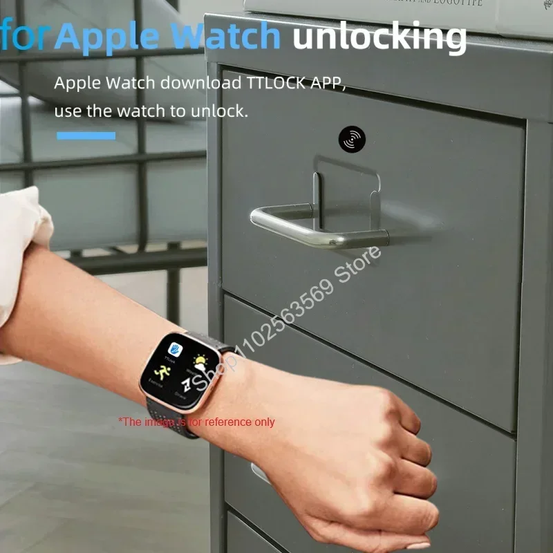 TTlock smart Dørlås - App, IC-kort, NFC, Klokke Opplåsynge - til Skuffe og Skap