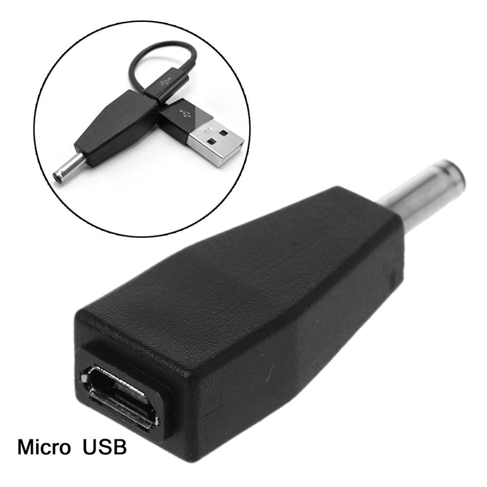 Micro USB Female To DC 3.5x1.35mm Male Plug Jack Converter Adapter Charge For USB HUB LED Light Fan