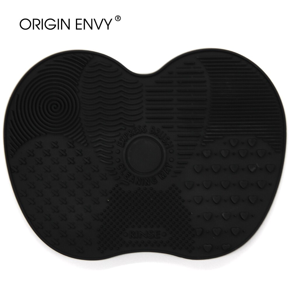 ORIGIN ENVY Makeup Brush Cleaner Pad Make Up Washing Brush Gel Cleaning Mat Hand Tool Foundation Makeup Brush Scrubber Board: Black