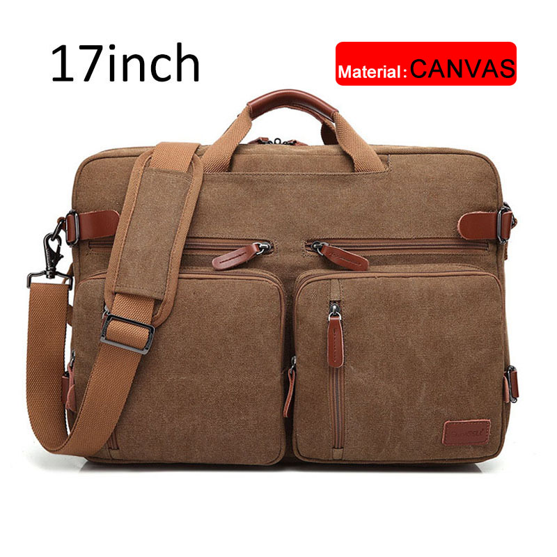 17 Inch Convertible Aktetas Mannen Zakelijke Handtas Messenger Tas Toevallige Laptop Multifunctionele Reistassen Voor Man Grote XA161ZC