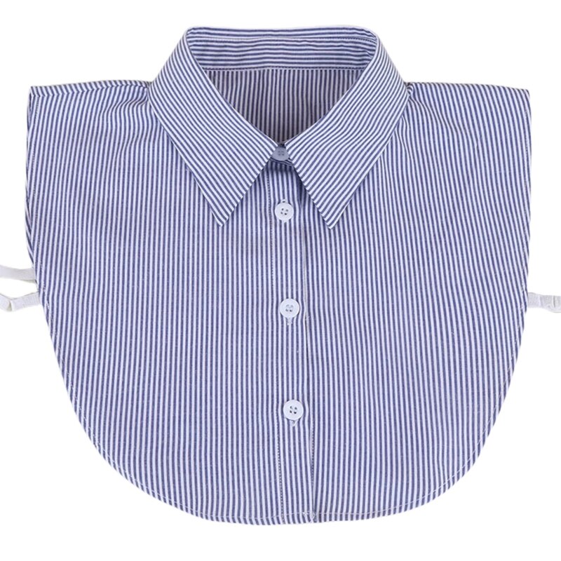 BrightGlow Vrouwen kraag nep kraag blouse kraag inzetstuk dames heren valse kraag afneembare helft shirt blouse kraag geruit katoenen bovendeel kleding accessoires, L