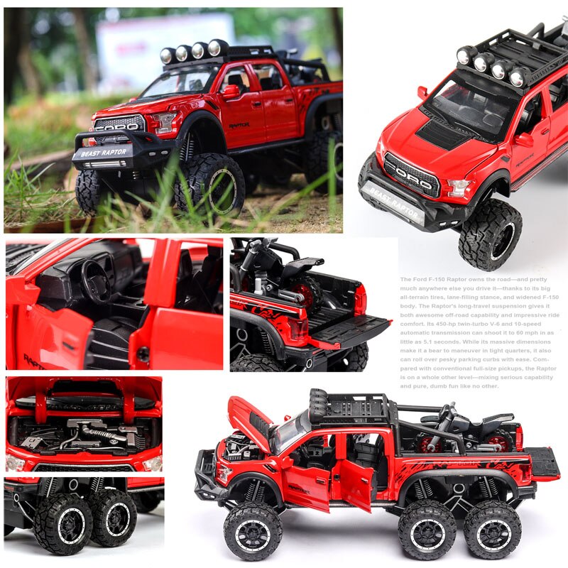 1:24 ford f150 Modello di Auto In Lega Auto Giocattolo Pressofuso Modello di Auto Tirare Indietro Da Collezione Giocattolo dei bambini di Trasporto libero