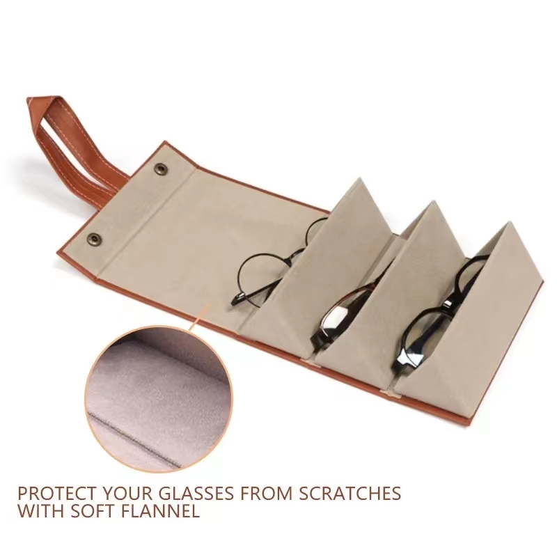 Organizador de gafas de sol con 2/3/4/5/6 rejillas, organizadores de viaje, accesorios, caja de almacenamiento para gafas, joyero portátil, estuche de maquillaje