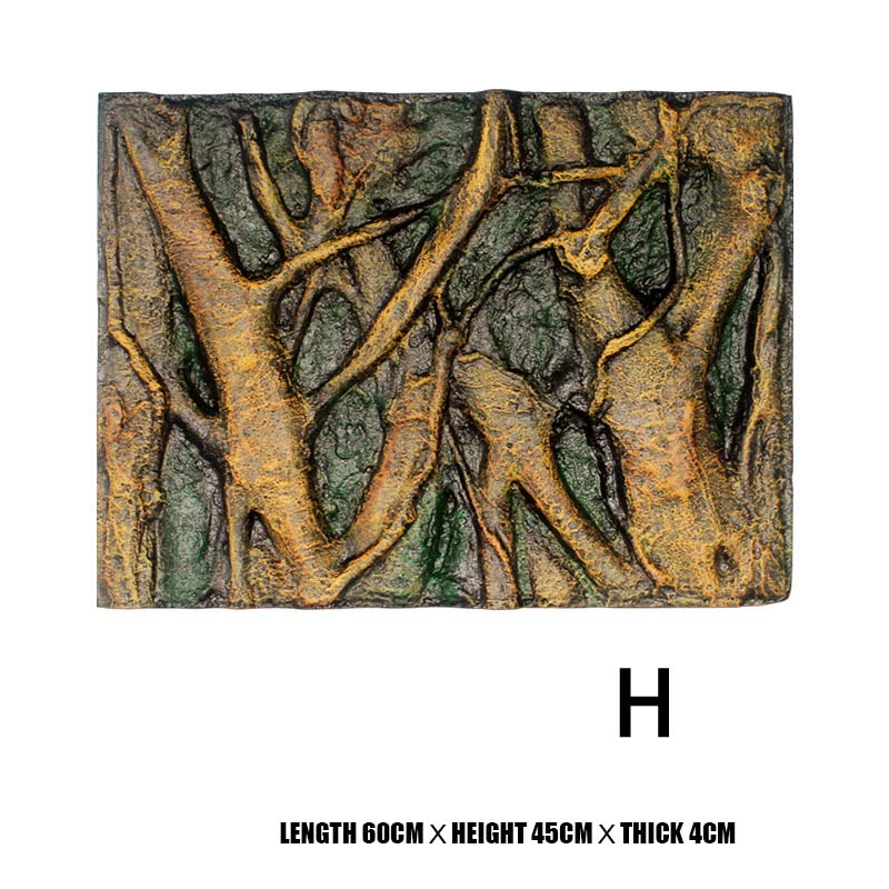 3D Schiuma Roccia di Pietra Acquario sfondo Bordo Decorazione Bordo della Gomma Piuma per Rettile Serbatoio di Pesce 60x45cm J2Y: H