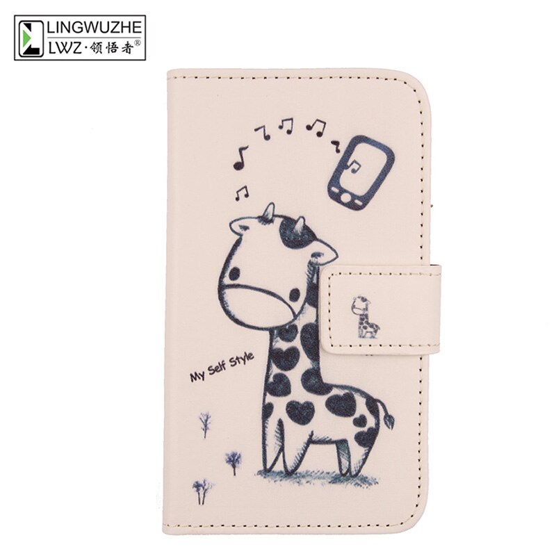 For Wiko Lenny 4 Plus Case 5.5'' Flip Wallet Cell Phone Leather Cover For Wiko Lenny 4 Plus Holster Pouch Phone Case Accessories: Giraffe