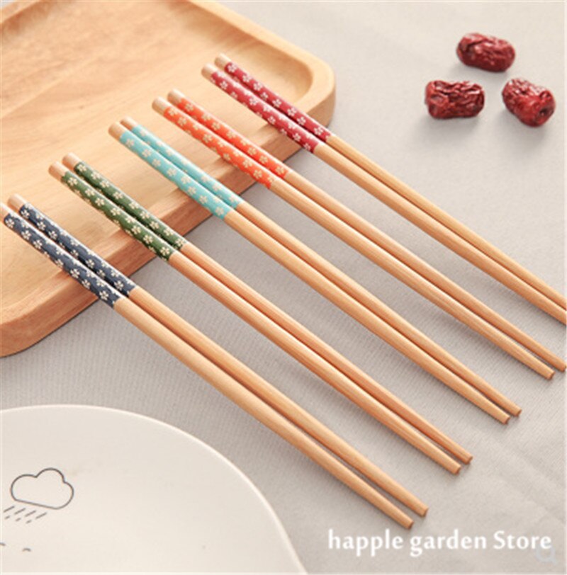 reutilizable chino clásico de madera palillos tradicional Vintage bambú Natural artesanal palitos para Sushi herramientas de cocina