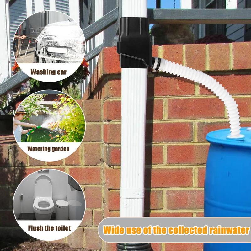 Système de collecte d'eau de pluie, Drain de gouttière de cour avec tuyau, collecteur d'eau de pluie pour bec de descente, arrosage du toit, jardin de récolte d'eau