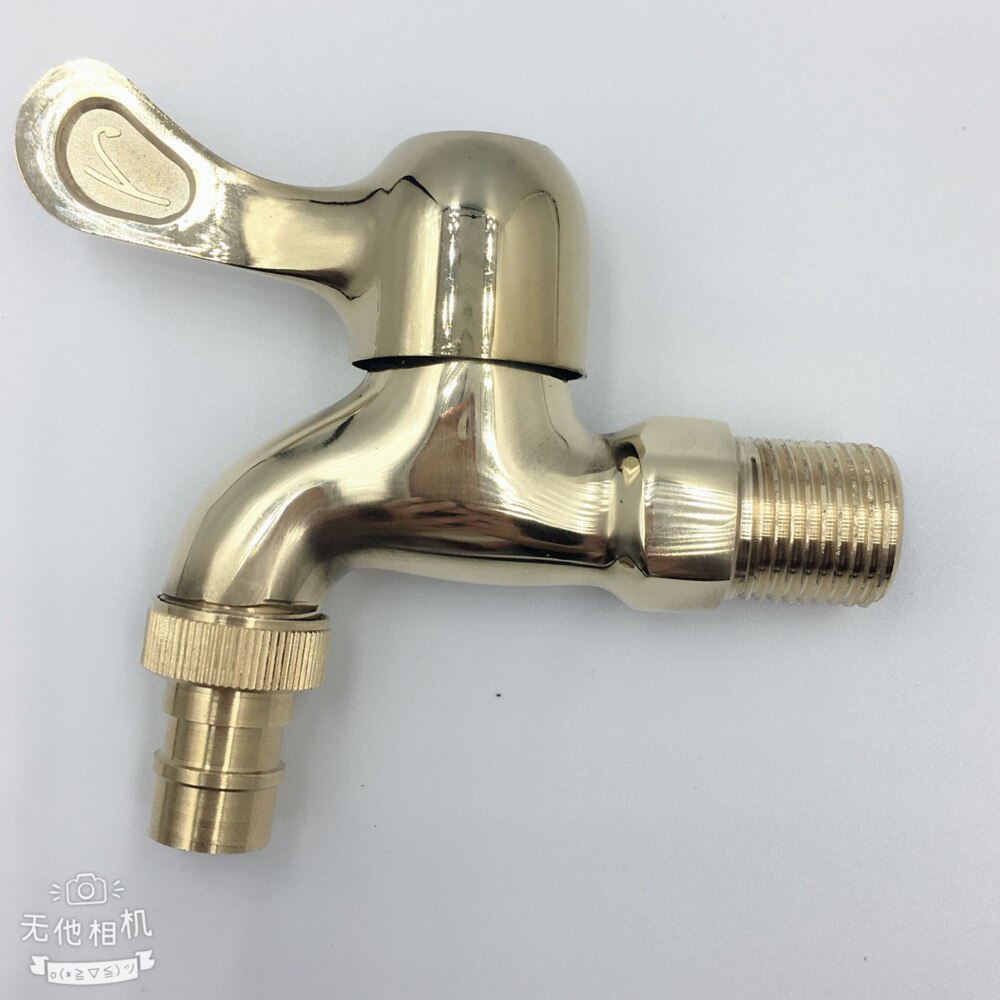 G1/2" Antique Brass Washing Machine Faucet Outdoor Faucet Garden Bibcock Tap Bathroom Washing Machine Water Faucet: Default Title