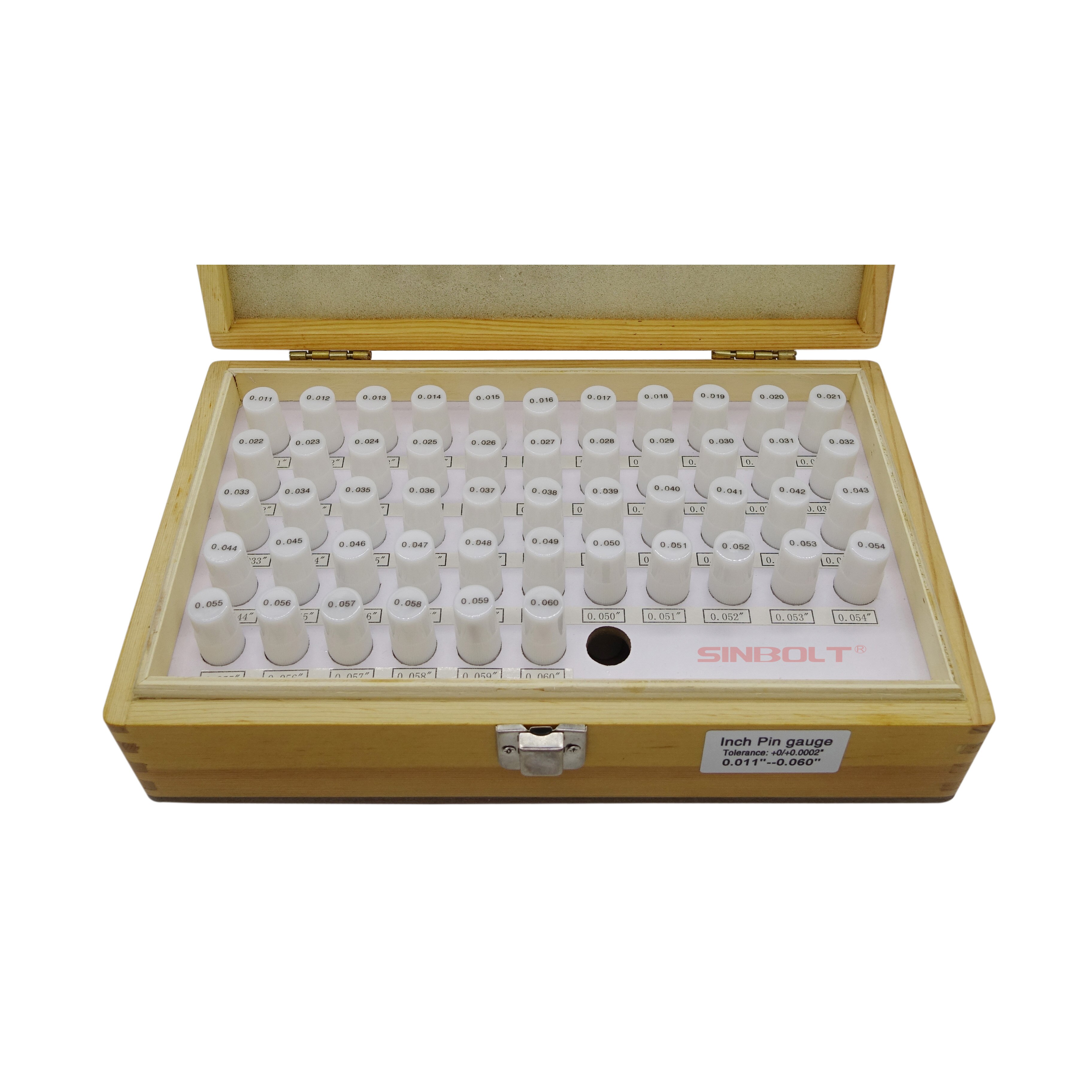 Pin Gauge/Inch Pin gauge(0.011"---0.060")/50 PC. Pin Gage Sets/Plus (+) 0 .0002" TOLERANCE