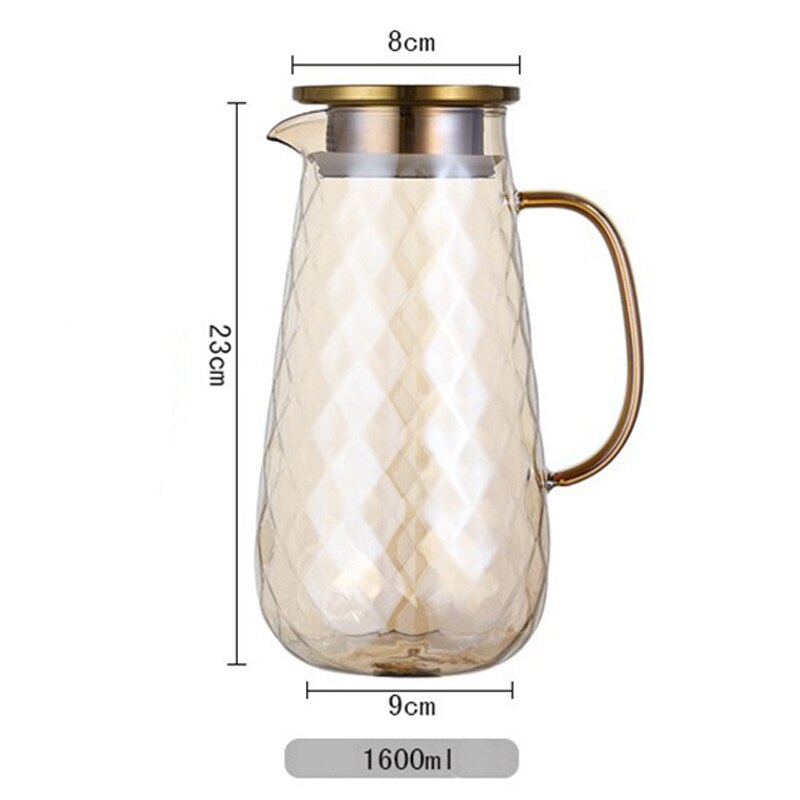 54oz glas kande med låg iste kande vandkande koldt vand is te vin kaffe mælk og juice drikkekaraffel