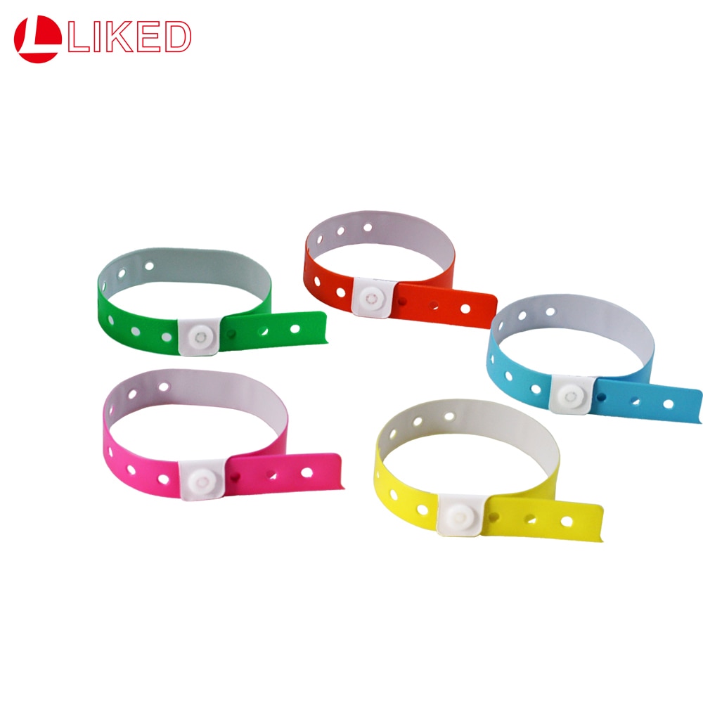 5 kleuren Plastic Polsbandjes-500 Count Meer Stevige Polsbandjes Voor Partijen Events 16mm x 250mm