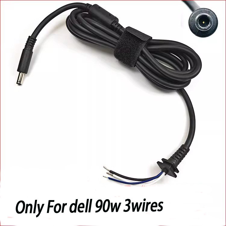 Dc4.5*3.0 mm-nastainen virtalähdeliitin johdolla/kaapelilla h  p 19.5v 10.3a 200w 230w 90w 180w kannettavan tietokoneen laturiin, 3- johtoiseen adapteriin: Valkoinen