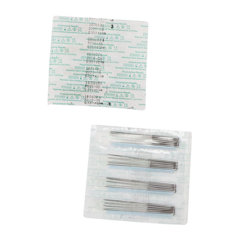 EACU disposable acupuncture needle with tube 500 pcs Single-use acupuncture needles size 0.16/0.18/0.20/0.25/0.30mm