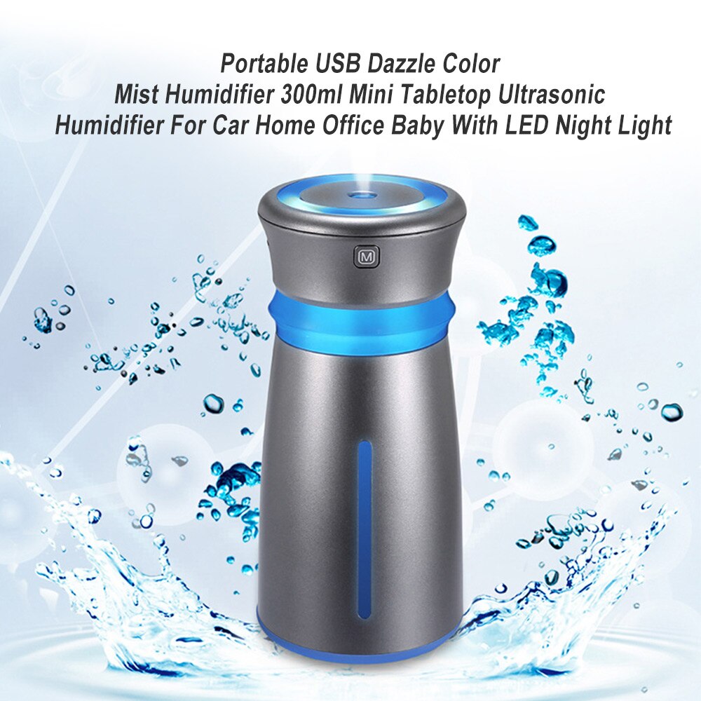 Auto Luchtreiniger Luchtbevochtiger USB Power Auto Ultrasone Luchtbevochtiger Aroma Diffuser voor Thuiskantoor Auto Luchtverfrisser Fles