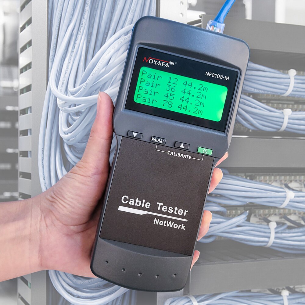 Noyafa  nf8108- m digitalt netværk lan kabeltester meter  rj45 5e, 6e koaksialt kabel tracker værktøj måler netværks kabellængde