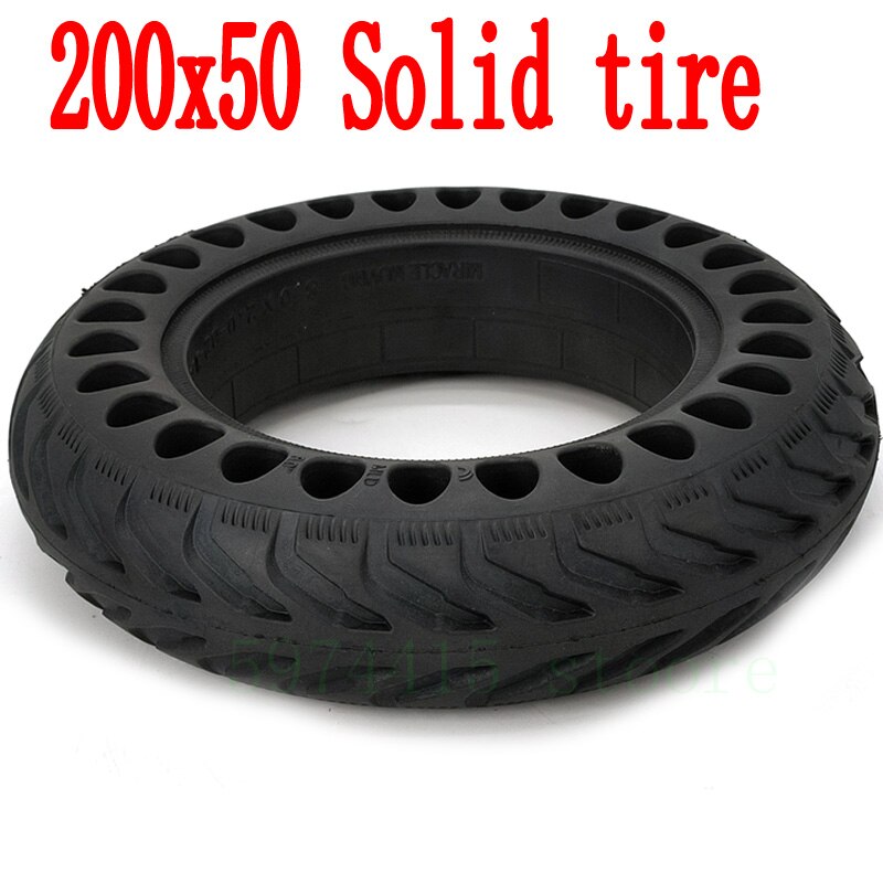 200x50 Explosion-proof Electric Bike Scooter Tubeless Tyres 8 Inch Motorcycle Solid Wheel Tires Bee Hive Holes