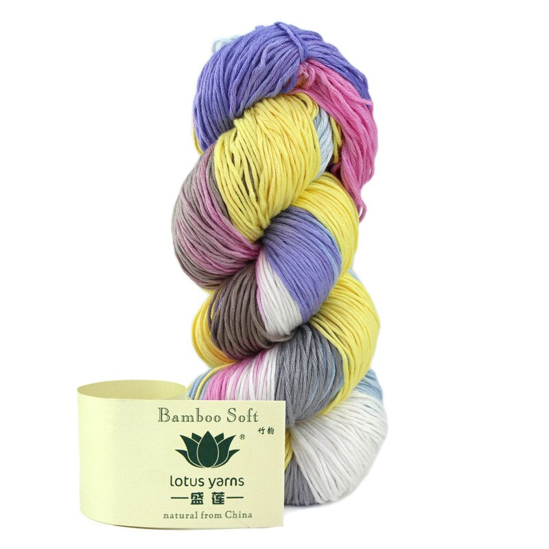 5*50g hankaa hieno pehmeä ja sileä luonnollinen bambu käsineulontalanka virkattu neulekangas