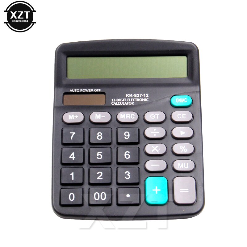 Solar AA Battery Powered Calculator Commercial Office School Calculate Tool 12 Digit Electronic Calculator Big Display Auto off