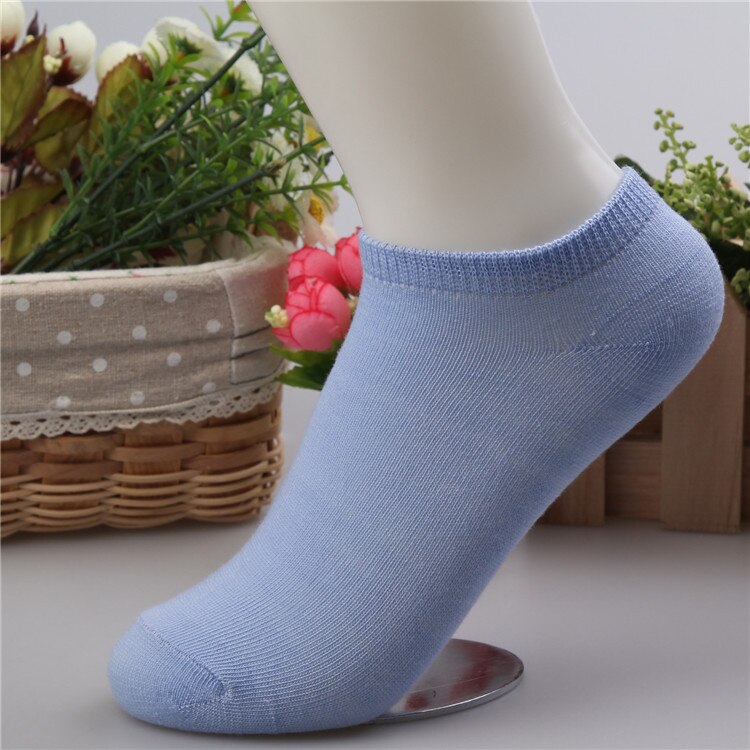 Urgot 10pcs=5pairs/lot Women Cotton Socks Summer Autumn Cute Candy Color Boat Ankle Socks Women's Thin Sock Slippers Girls Meias: H