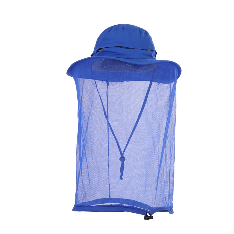 Outdoor facial Anti-muggen zonnebrandcrème insect proof mosquito cap mesh bescherming Masker Hat met Head Net Mesh Gezicht Bescherming: C