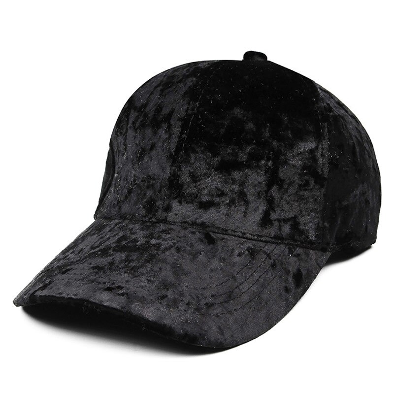 Herfst Winter Mannen Retro Vlakte Fluwelen Baseball Cap Hoed Zwart Blauw-Groen Grijs Kaki Gesp Verstelbare: black