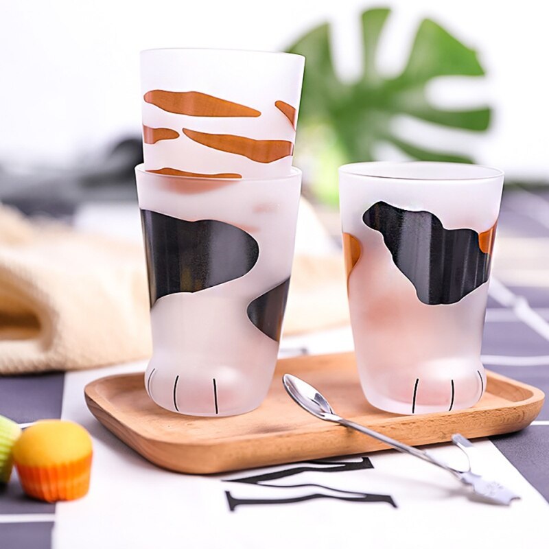 Nueva Linda Pata de Gato Gla taza pata de tigre taza Oficina vaso, taza de café Breakfat leche de porcelana taza de jugo de Carft Vasos